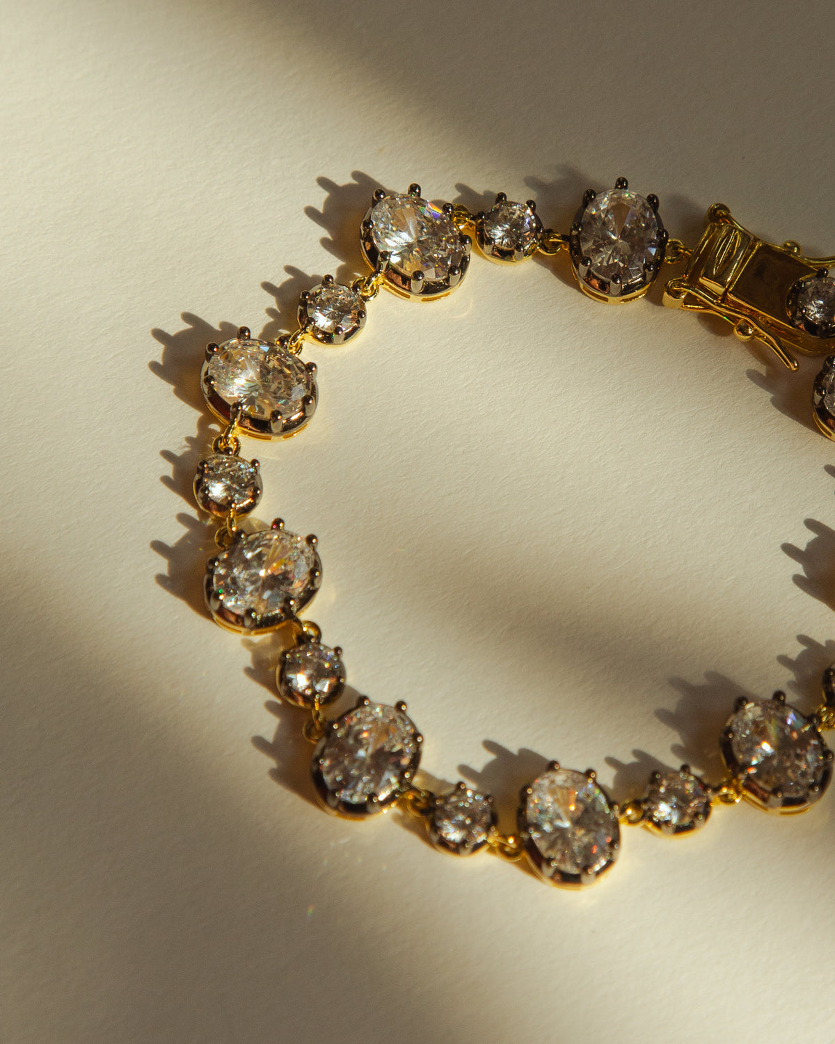 Oval and Round Georgian Tennis Bracelet