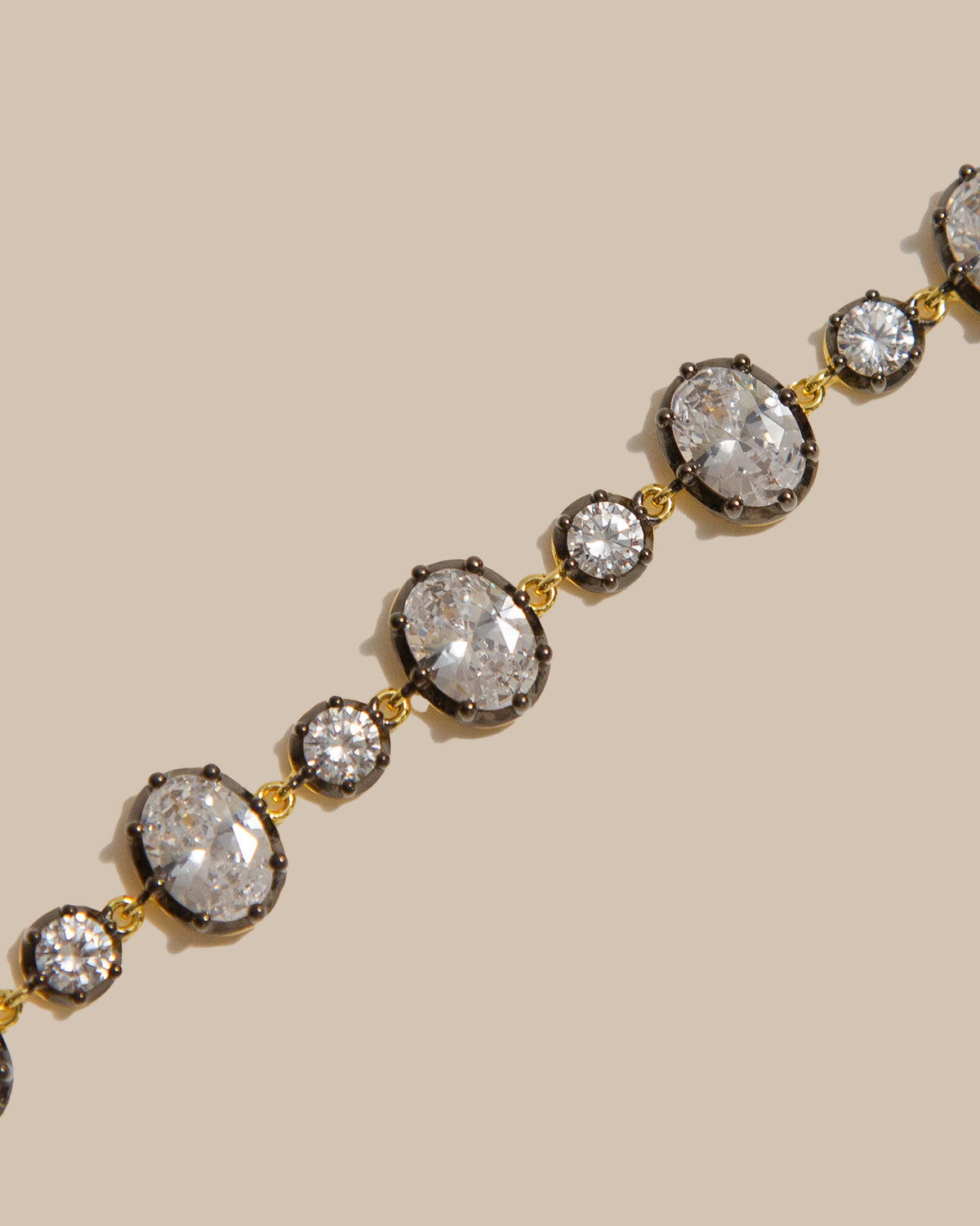 Oval and Round Georgian Tennis Bracelet