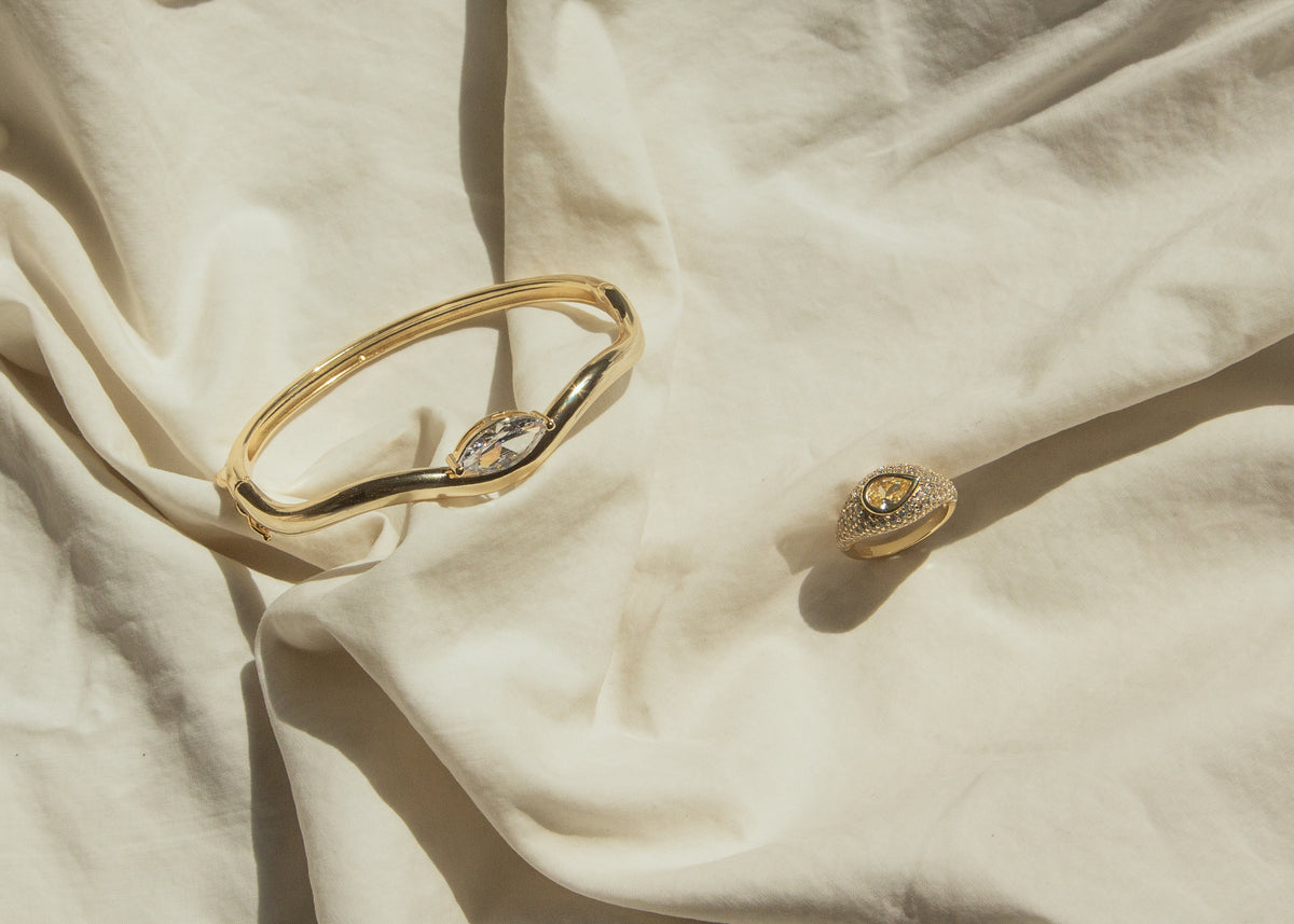 Wavy Marquise Bangle