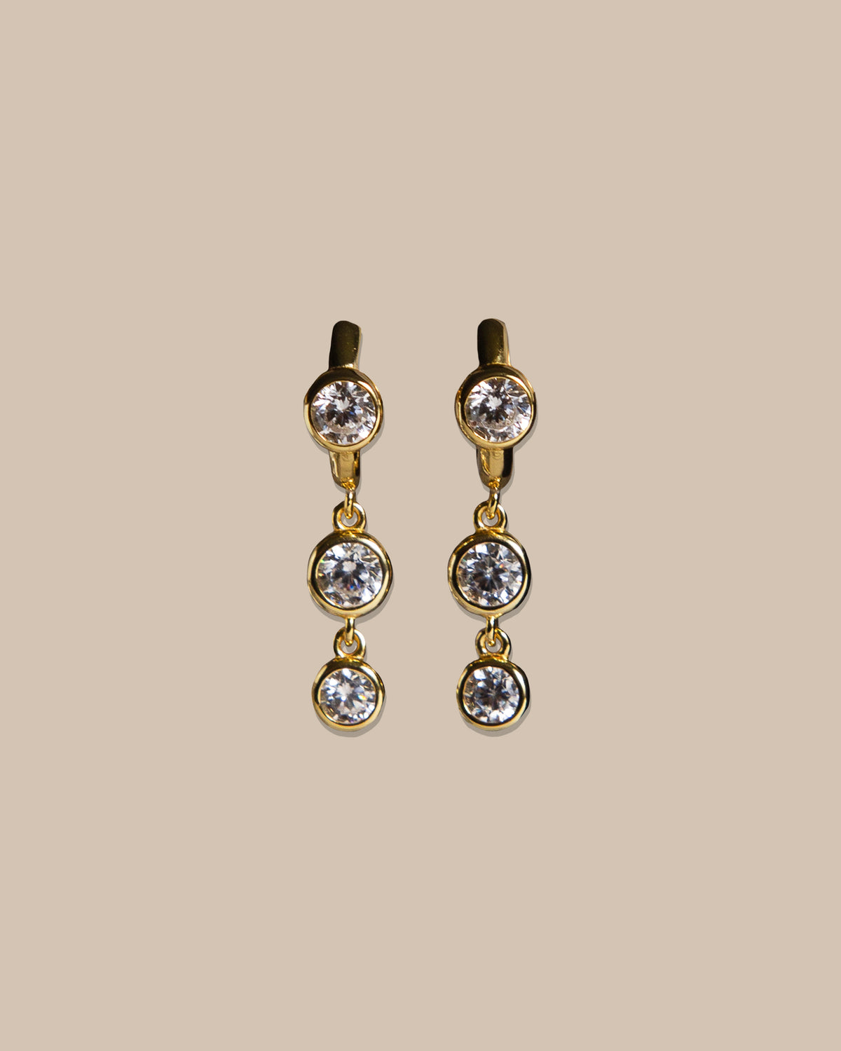 Double Drop Huggie Earrings