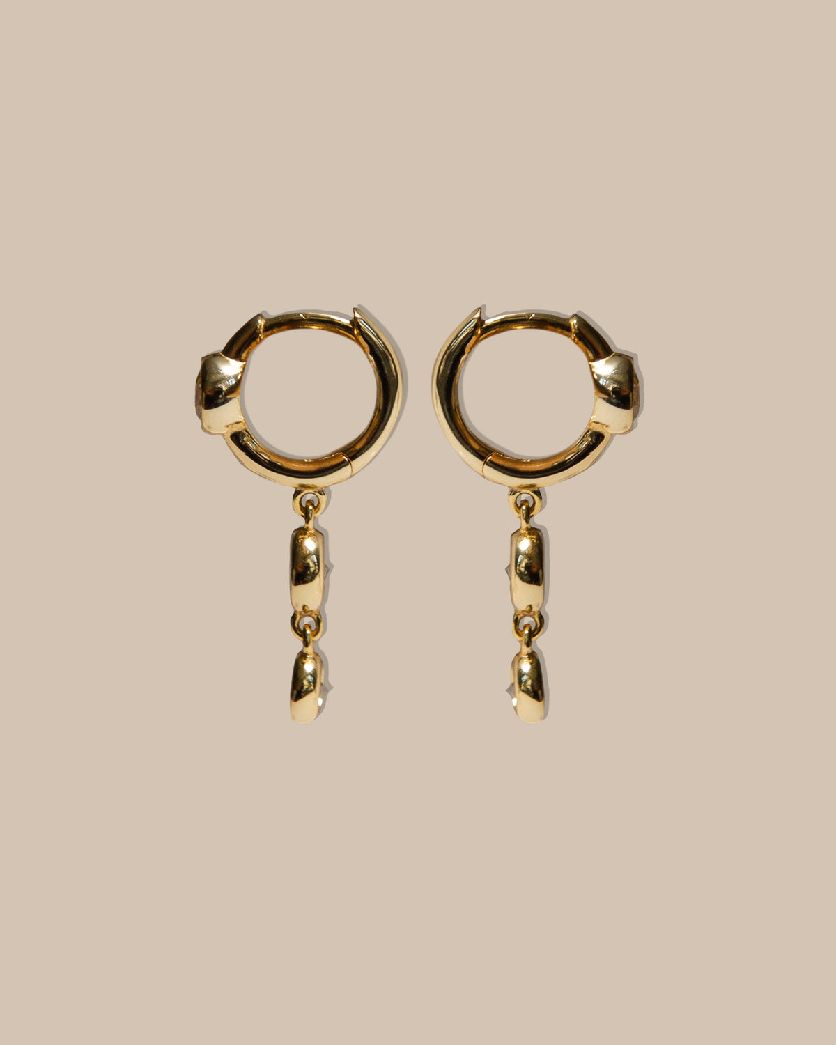 Double Drop Huggie Earrings
