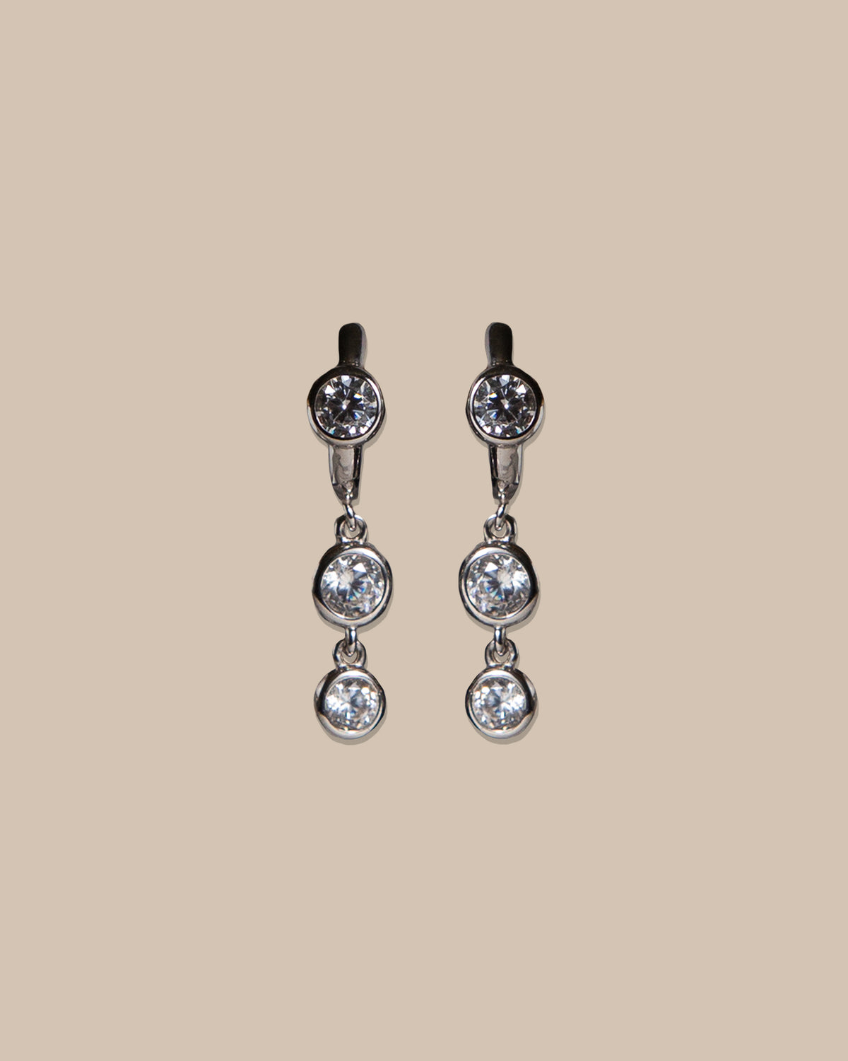 Double Drop Huggie Earrings