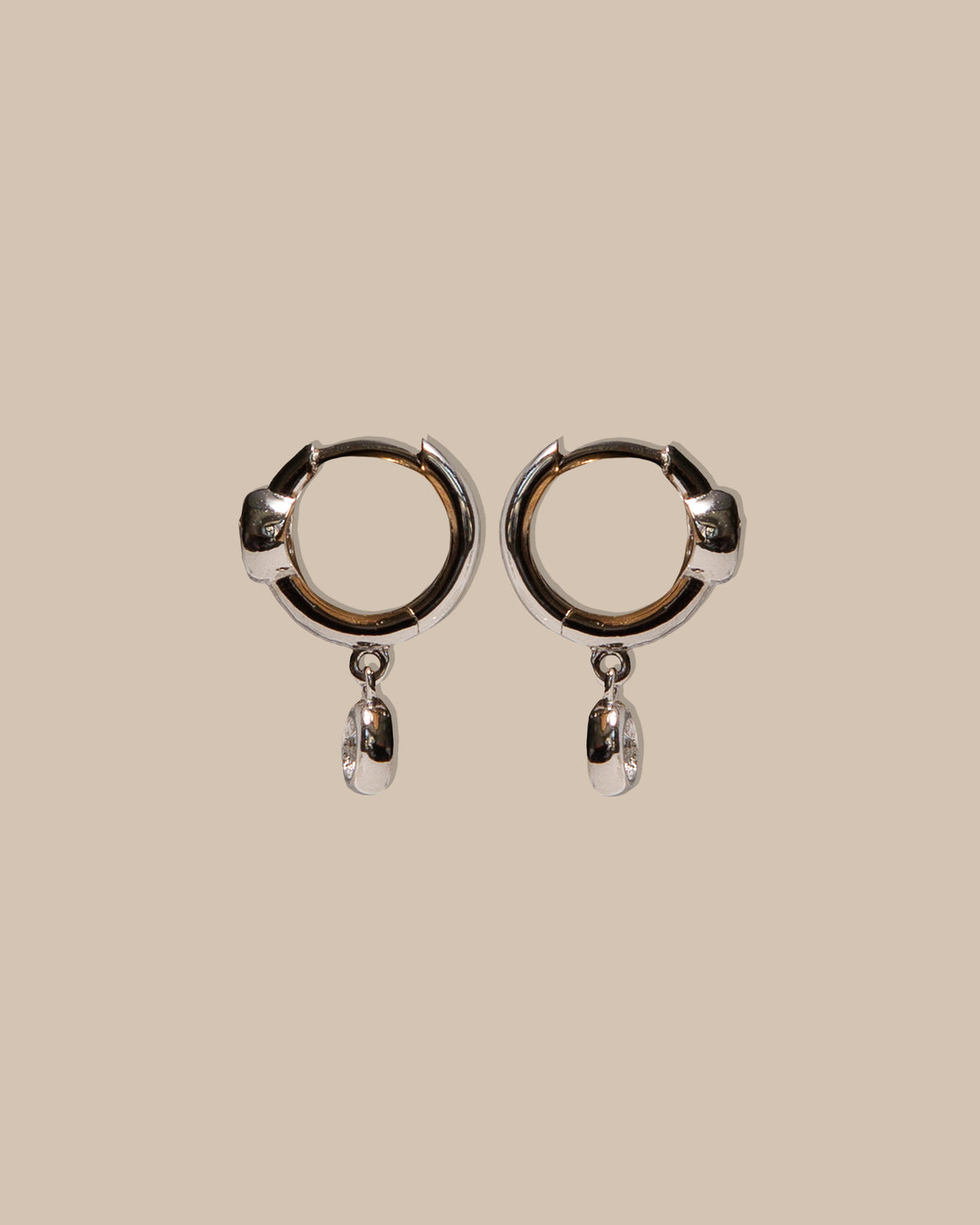 Single Drop Huggie Earrings