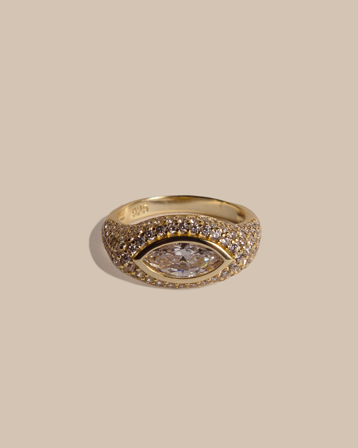 Marquise Pave East West Ring