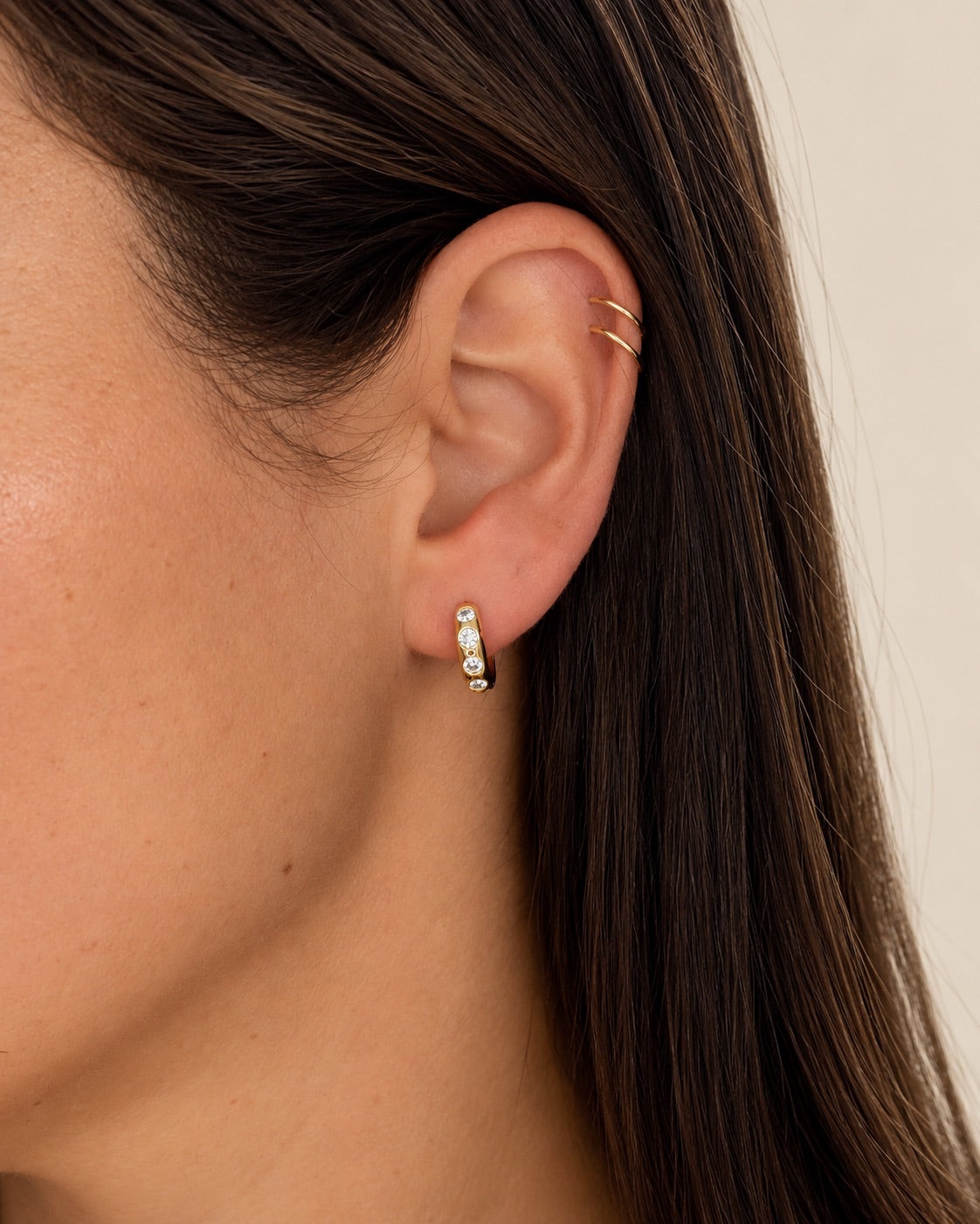 Burnish Set Huggie Hoops