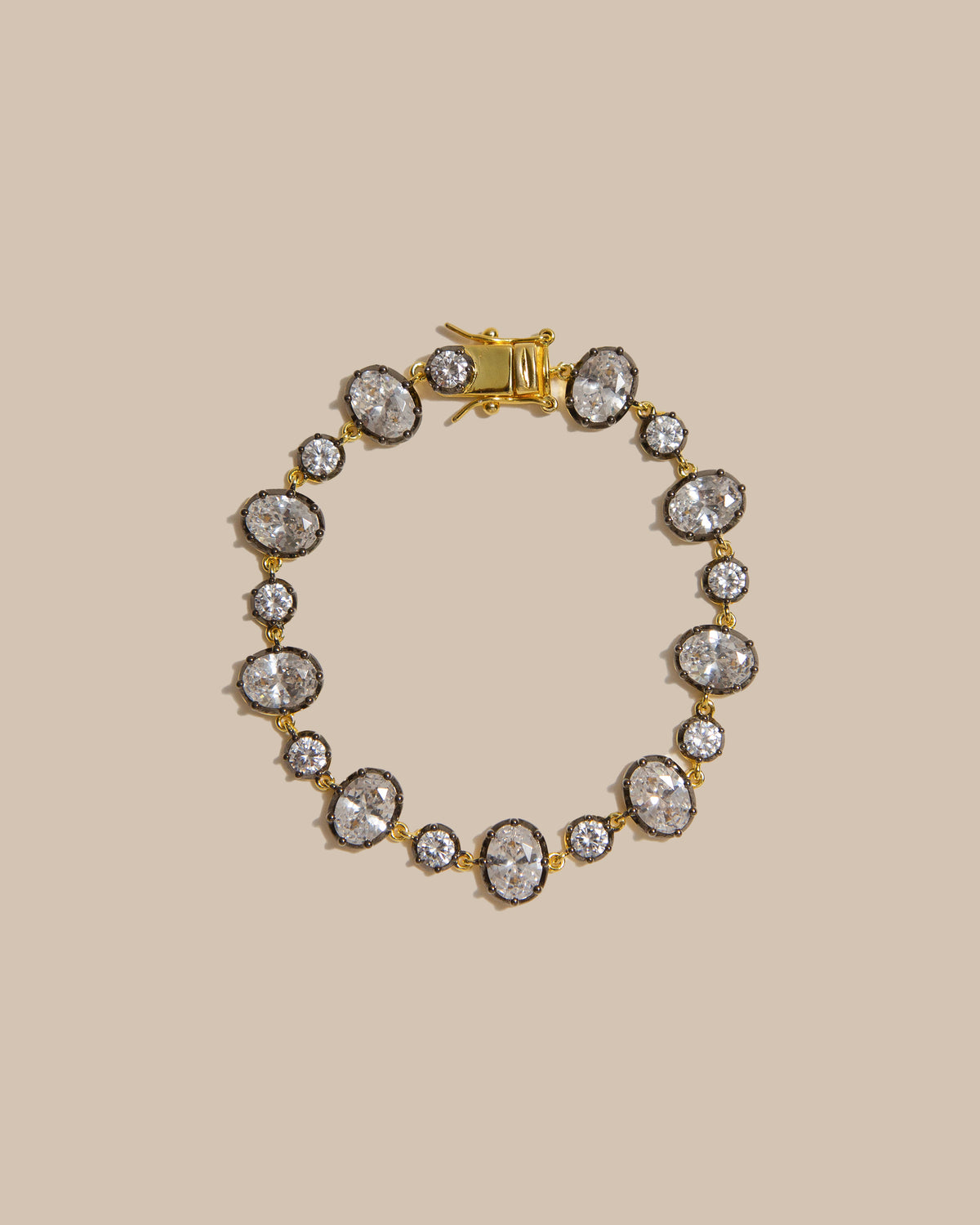 Oval and Round Georgian Tennis Bracelet