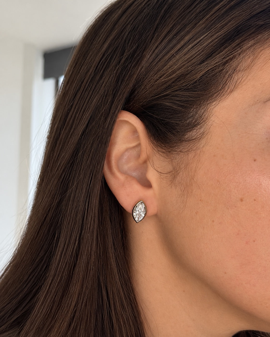 Marquise Georgian Stud Earrings