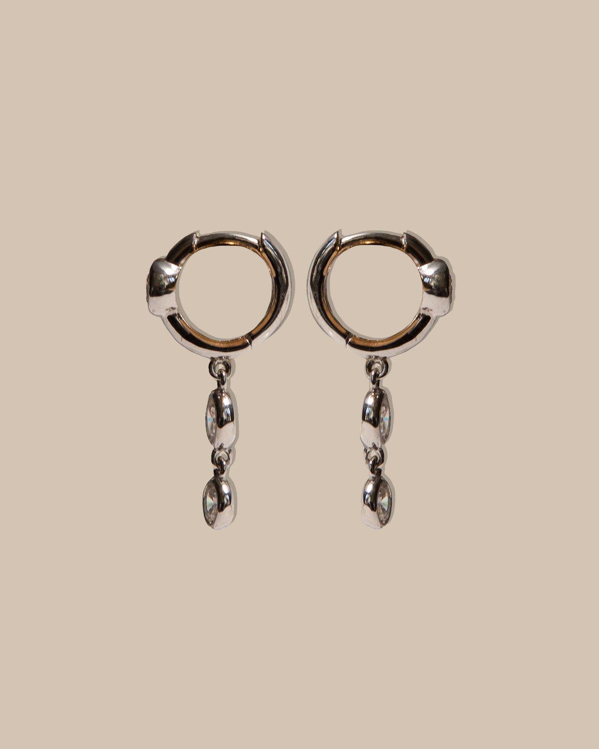 Double Drop Huggie Earrings