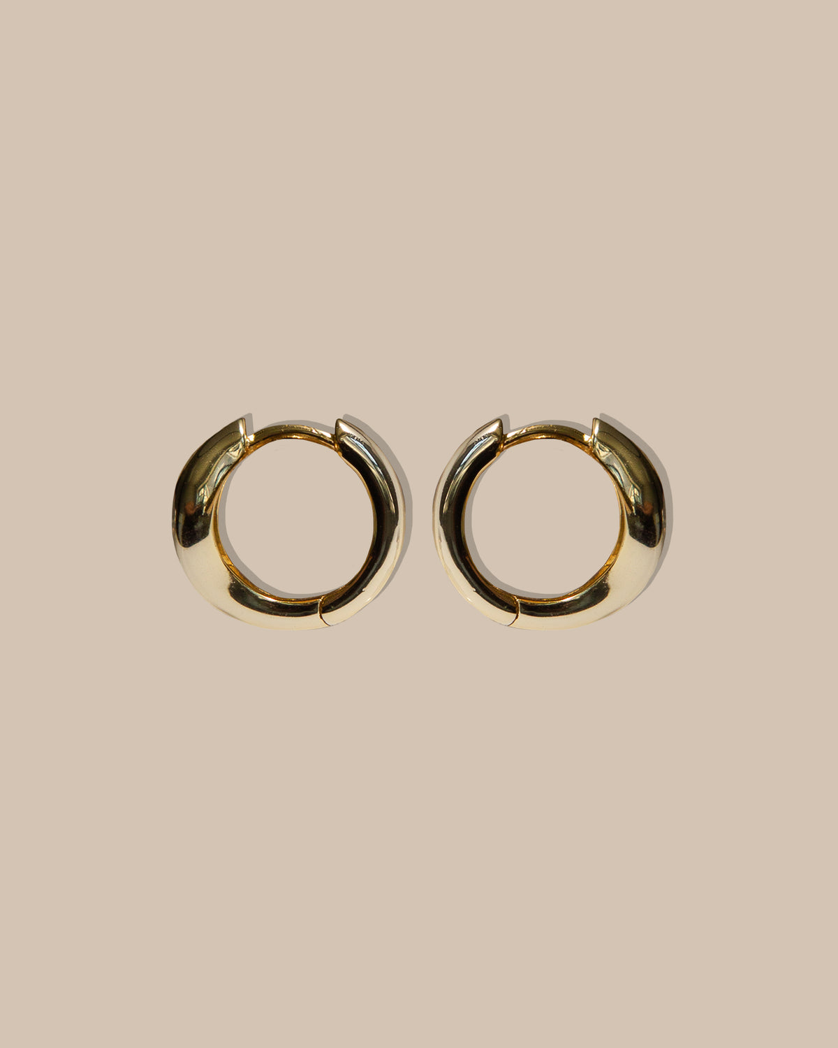 Organic Bezel Hoop Earrings