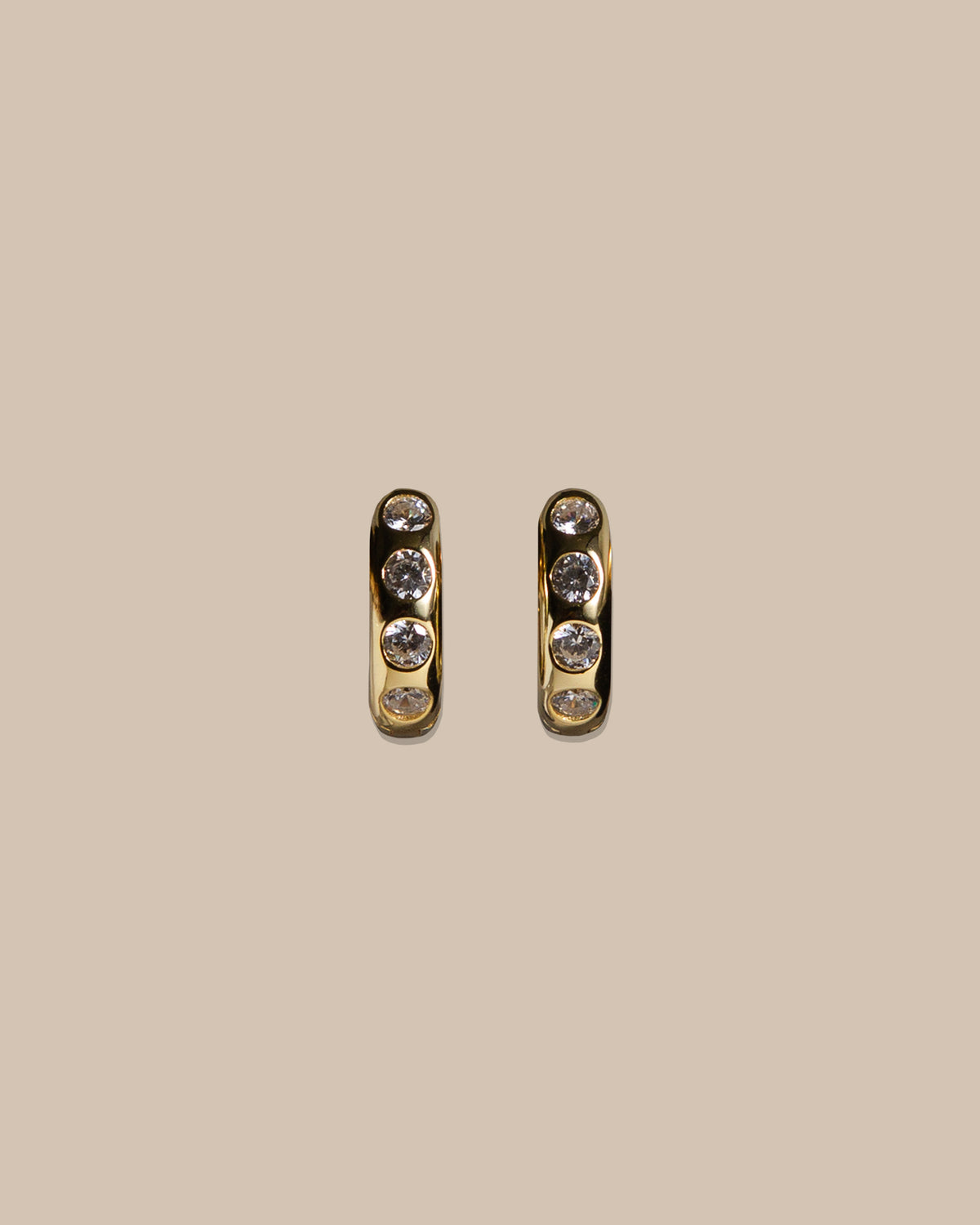 Burnish Set Huggie Hoops
