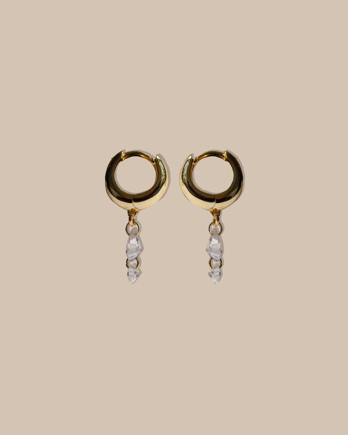 Floating CZ Drop Earrings
