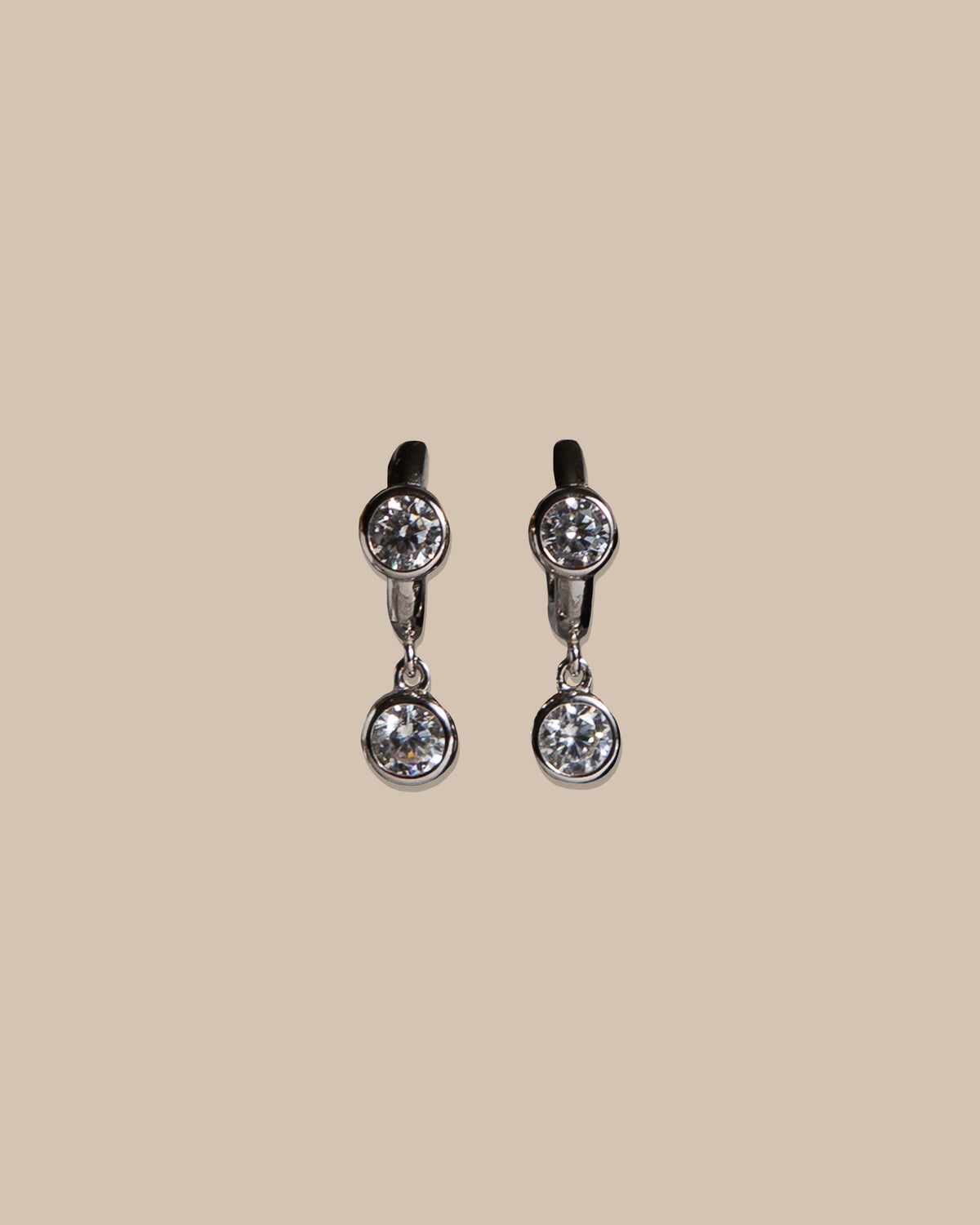 Single Drop Huggie Earrings