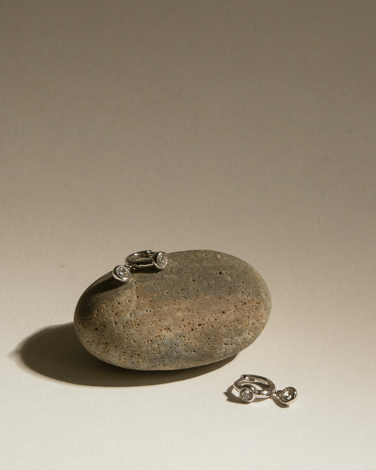 Single Drop Huggie Earrings