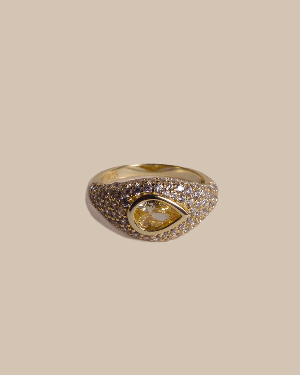 Pear Pave East West Ring